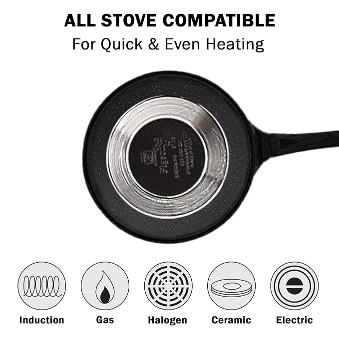Pigeon by Stovekraft Wonder Cast Aluminium Flat Tawa (Black 27 cm)