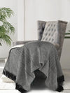 Sashaa World Soft Cotton Throw Blanket Colour Black
