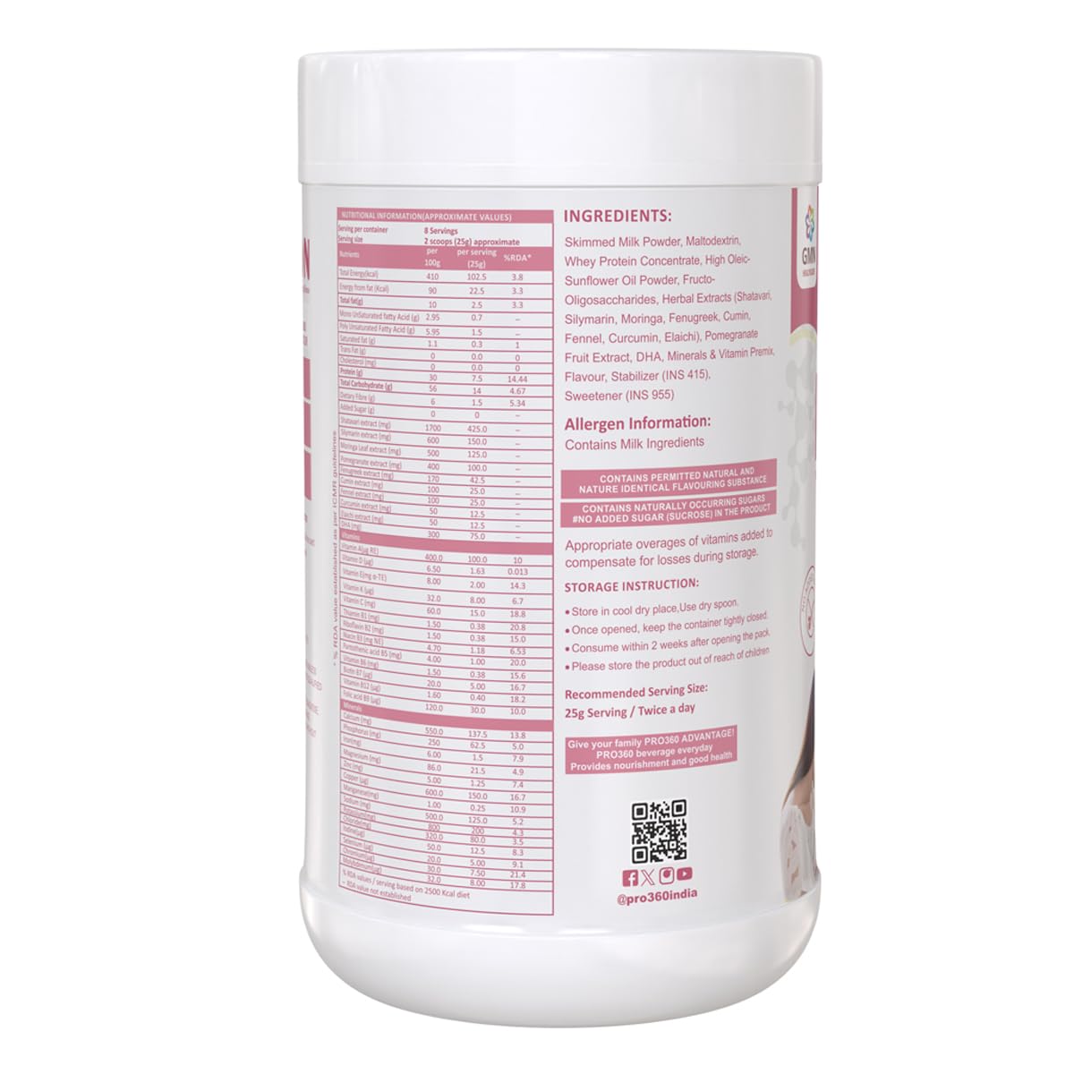Pro360 Lacton Lactation Support Protein Supplement Powder - 200 gms