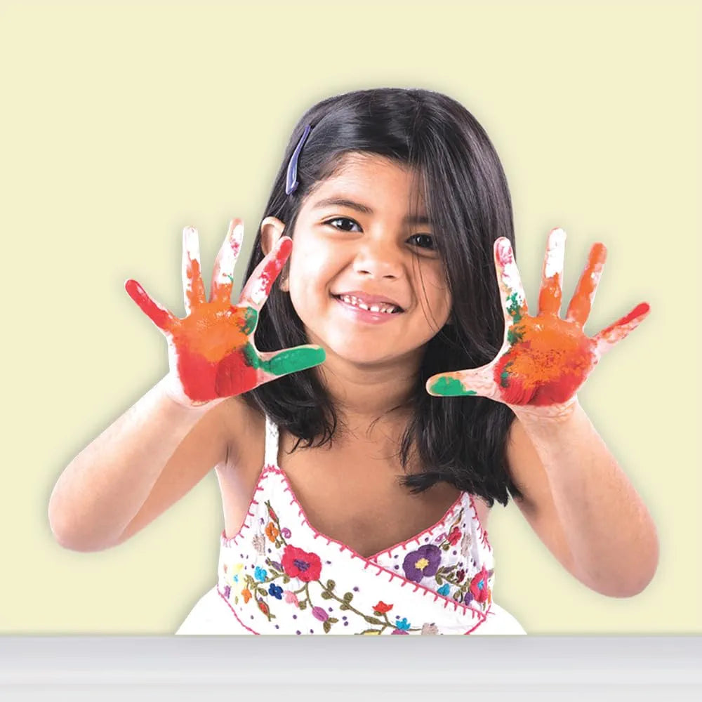 TOYKRAFTT Finger Painting for Toddlers, 4-in-1 Activity Toys for 2+ Year Old, Non Toxic Child Safe Colours for Kids, Gift for 2 to 5 Year Olds, Finger Painting Mega Kit
