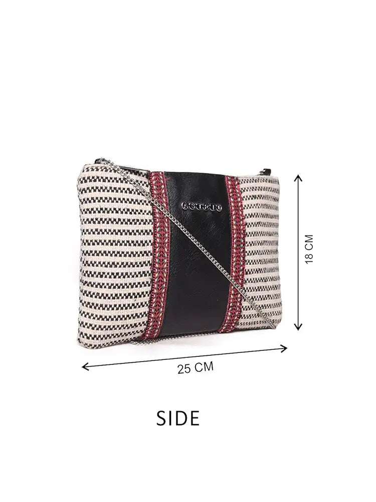 Astrid Handmade Macrame Flap Over Sling Bag For Girls And Women Colour Grey