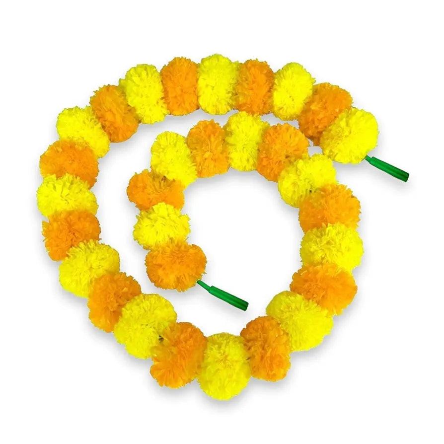 Artificial Marigold Fluffy Flowers Garlands Toran Indian genda phool Y+L.o Mari