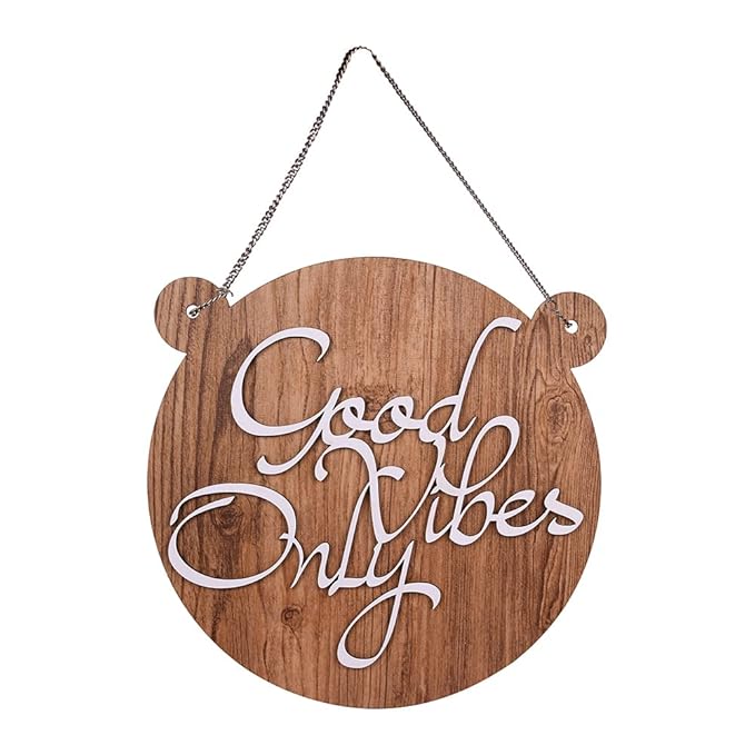 Sehaz Artworks Wooden Wall Hangings Home Décor Items Home Decoration Items GoodVibe-WHT