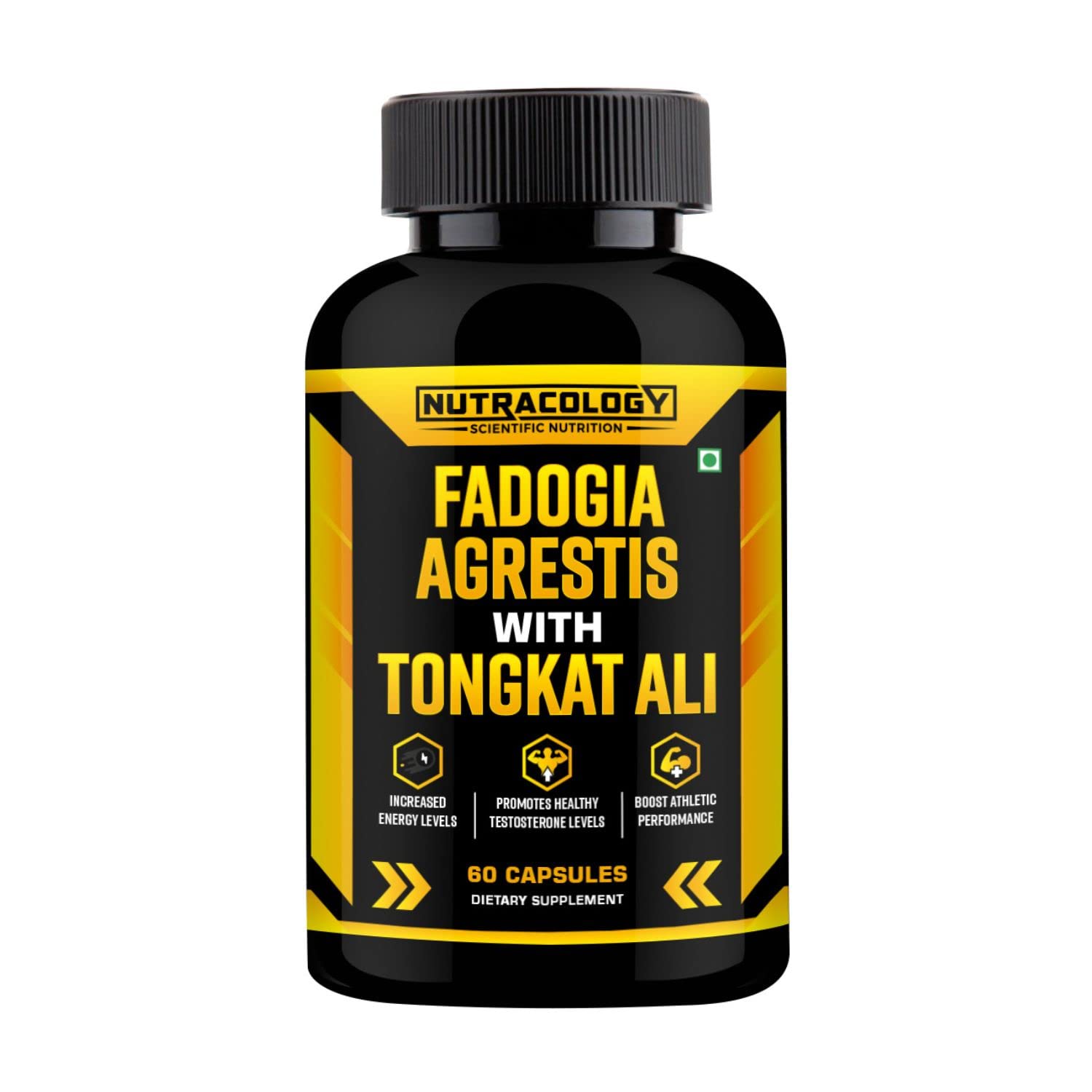 Nutracology Fadogia Agrestis 600mg with Tongkat Ali Capsules - 60 Caps