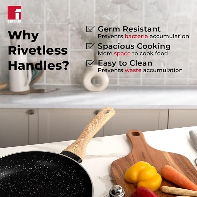 Bergner Bellini Aura NonStick 24 cm Rivetless Fry Pan