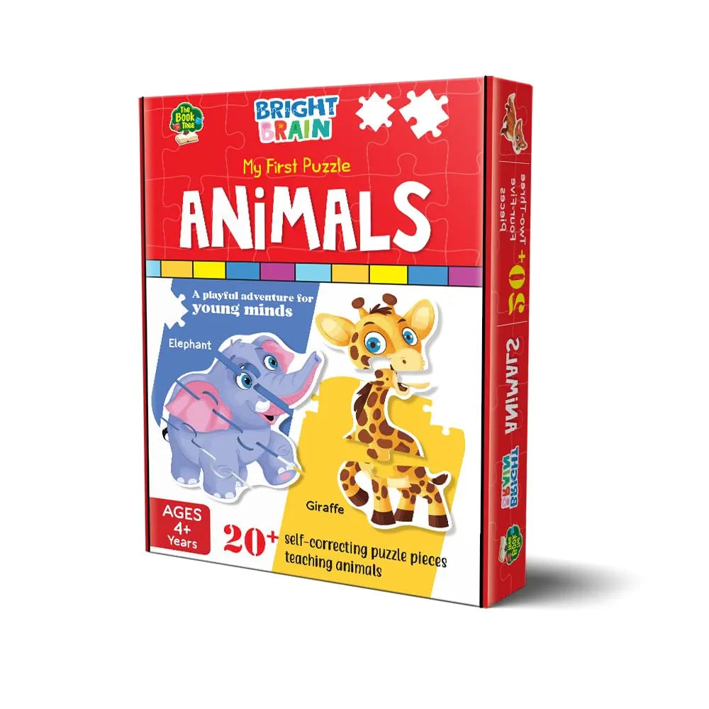 The Book Tree Animals Puzzle 20+ Big Size Piece Jigsaw Puzzle for Preschoolers, Educational Toy for Learning Animals, Gifts for Kids Ages 3 to 6 by Majestic Book Club