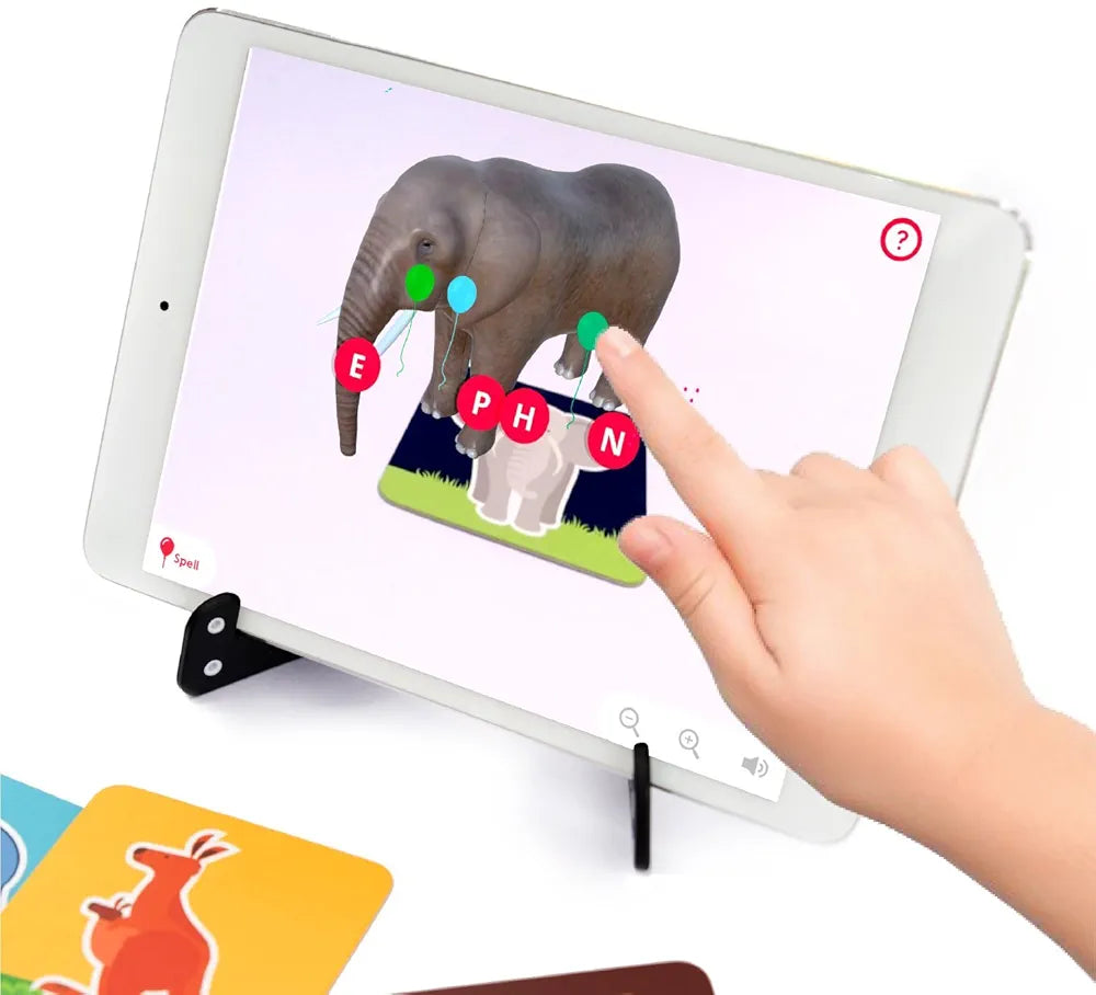 PlayShifu Safari 60 Animal Flashcards for Kids - 4D Educational iOS and Android Augmented Reality Based Fun Learning, Interactive Game 