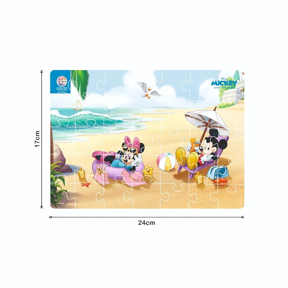 Ratna's 4 in 1 Disney Jigsaw Puzzle 140 Pieces for Kids. 4 Jigsaw Puzzles 35 Pieces Each 