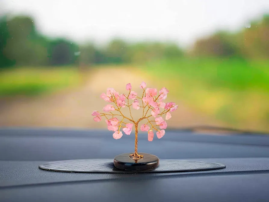 Reikved Rose Quartz Crystal Tree for Good Luck