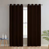 Divine Casa Premium Micro Satin Semi Blackout Door Curtains Solid Design Size 7 Feet Elegant Look & Light Control Colour Brown (Pack of 2)