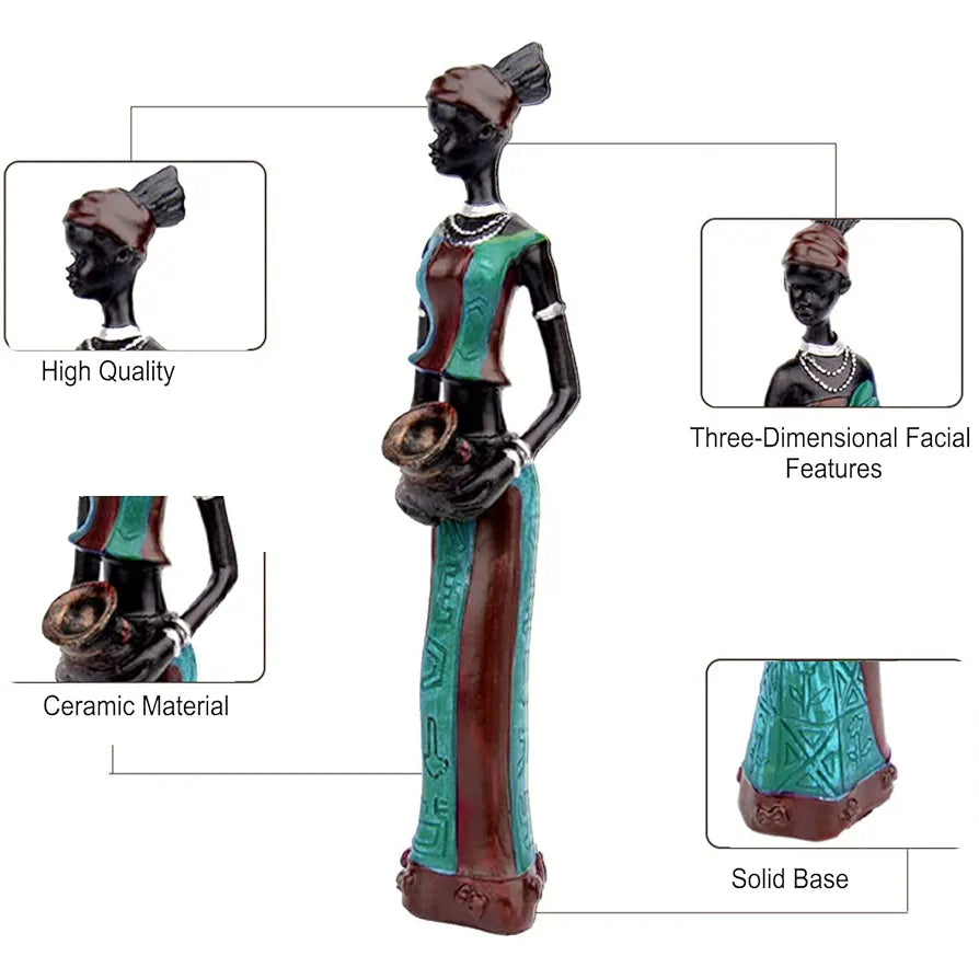 Xtore Beautiful Finish Uniquely Hand Crafted Home Decor African Tribal Women Art Piece
