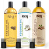 Rey Naturals Premium Cold Pressed Castor Oil - Pure & Virgin Grade - for Healthy Hair and Skinâ€¦ (100 ml (Pack of 3))
