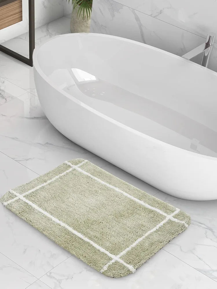 Sashaa World Microfiber Bathmat Colour Mist Green (Pack of 2)