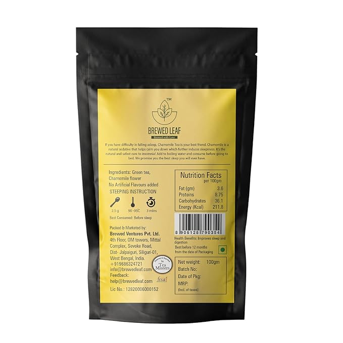 Brewed Leaf Chamomile Green Tea - 100 gms