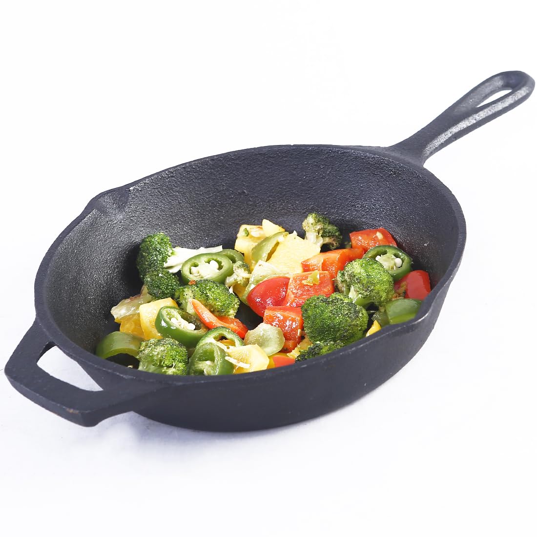 Wonderchef Forza Cast-iron Fry Pan | Pre-seasoned Cookware | Induction Friendly | 24cm