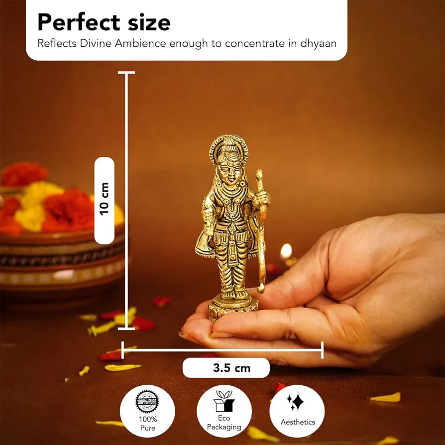 Ekhasa Pure Brass Ram Lalla Idol Ayodhya Ram Lala Murti