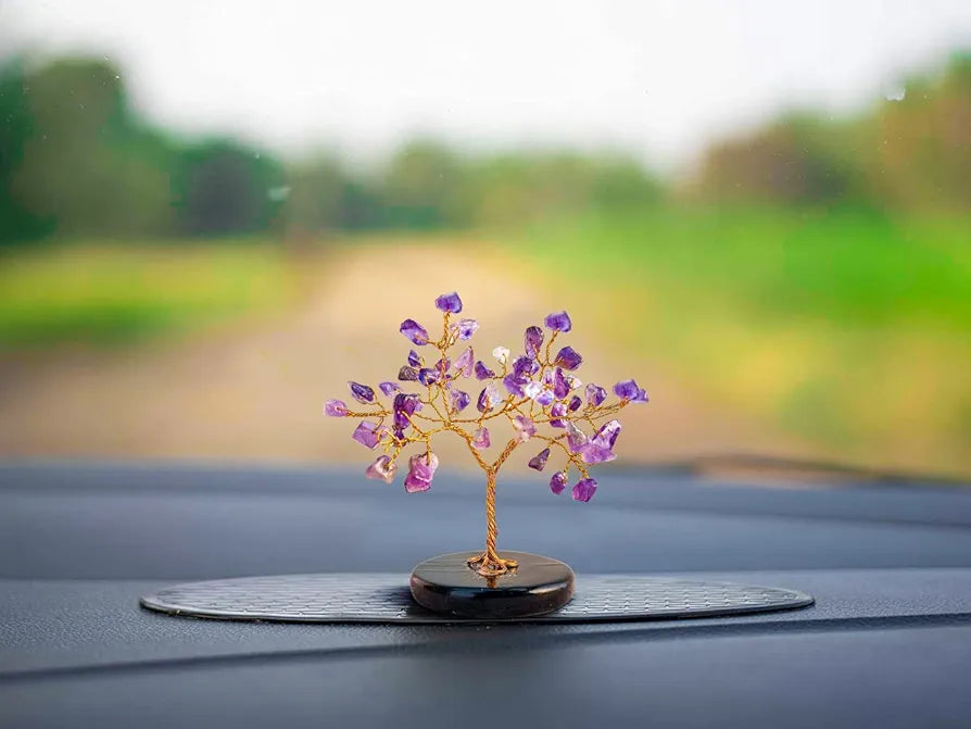 Reikved Amethyst Tree -  Crystal Tree for Good Luck