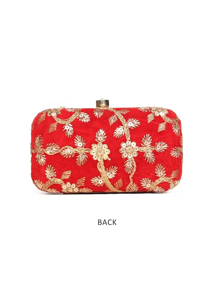 Astrid Handmade Macrame Flap Over Sling Bag For Girls And Women Colour Red