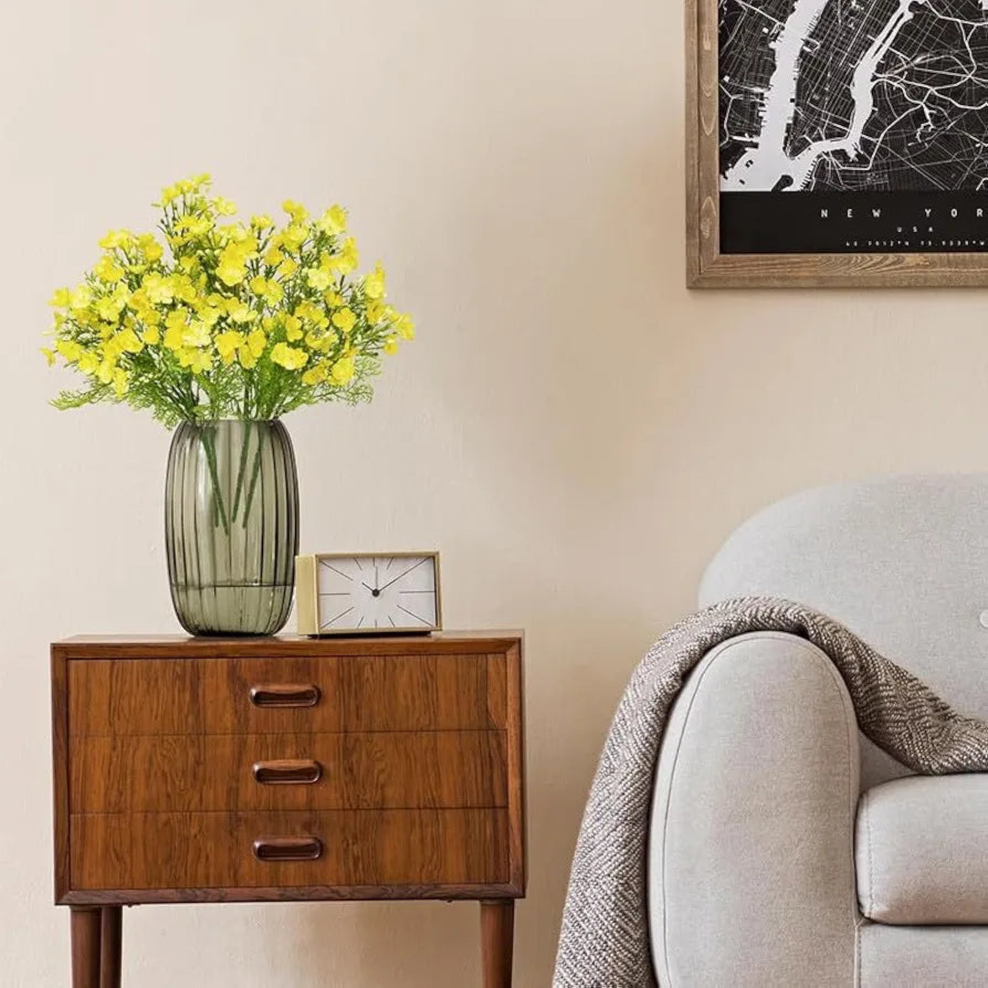 2 Pcs Artificial Flowers Bunch Milan Baby Breath 35cm Artificial Faux Gypsophila Bouquets Flower2