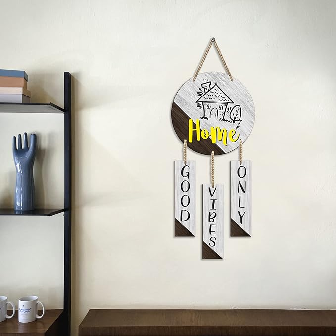 Sehaz Artworks Wooden Wall Hangings for Home Decoration Home Decor Items Good Vibes Only