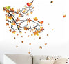 Decals Design Autumn Leaves and Birds Wall Sticker