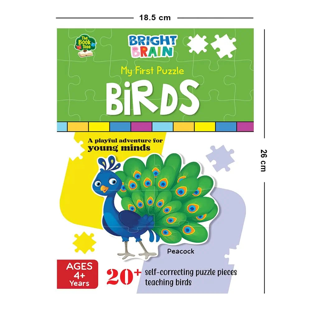 The Book Tree Birds 20+ Piece Jigsaw Puzzle for Preschoolers, Educational Toy for Learning Different Birds, Gifts for Kids Ages 3 to 6 by Majestic Book Club