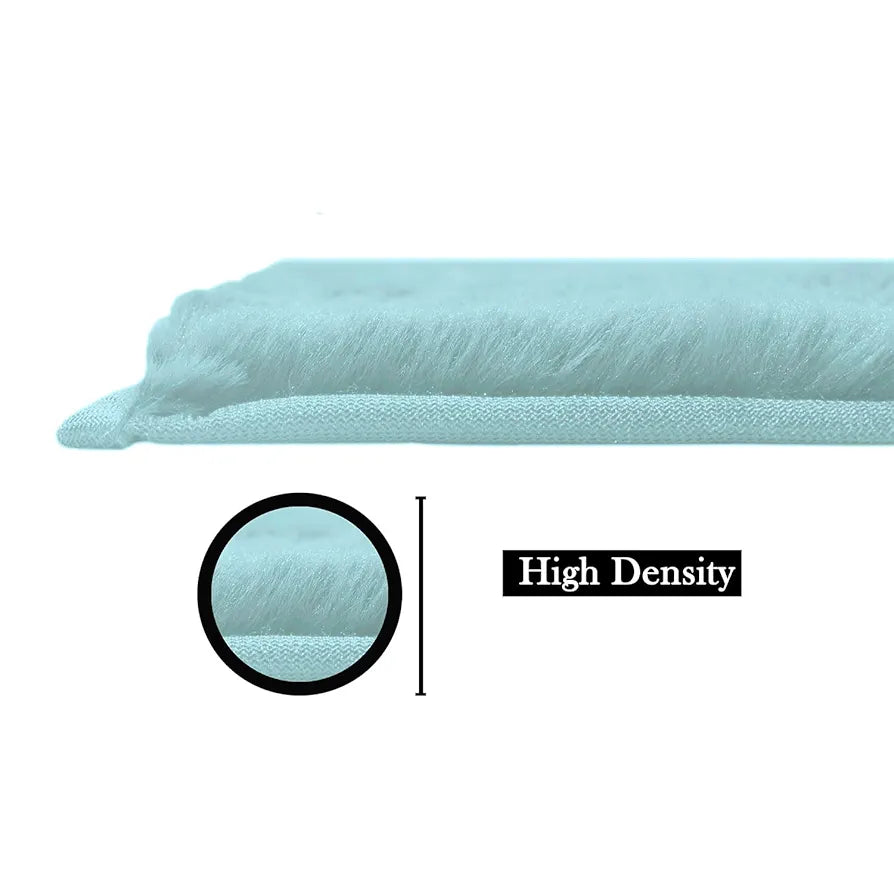 Luxe Home Bath Mat Super Soft Anti Skid Rabbit Fur  Bathroom Mats Colour Turquish