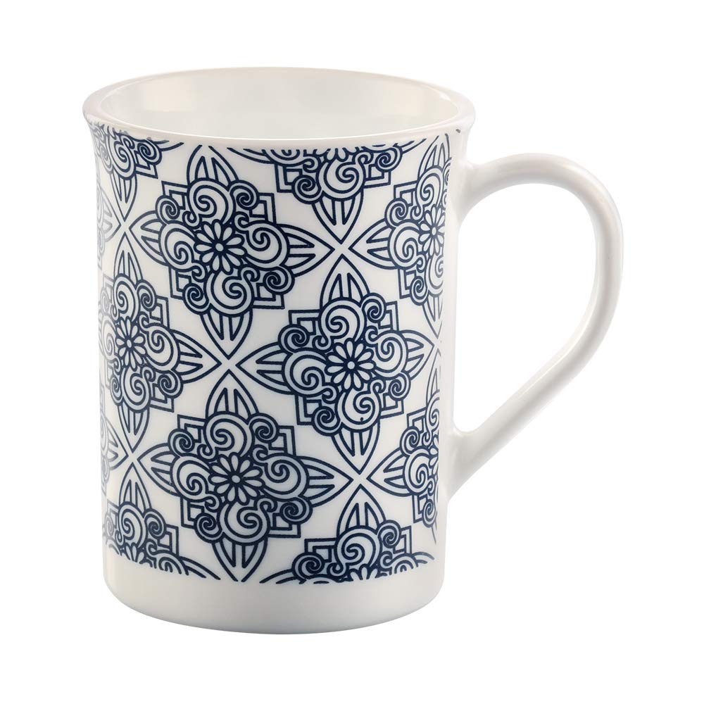 Larah by Borosil Mug Set | 350 Ml | Set of 2 | Kuba Blue