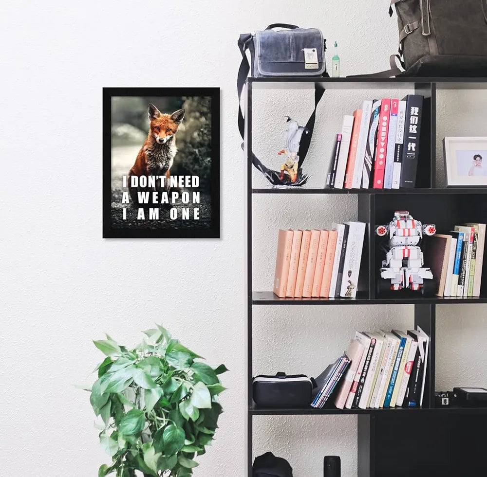 ArtX Paper Motivational Quotes Weapon Wall Frame Art Painting