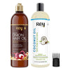 Rey NaturalsÂ® hair oils combo (Coconut oil + Onion oil) controls hairfall - For healthy hair - No Mineral Oil, Silicones & Synthetic Fragrance
