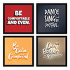 ArtX Paper Motivational Quotes Be Calm Wall Art Painting Set of 4