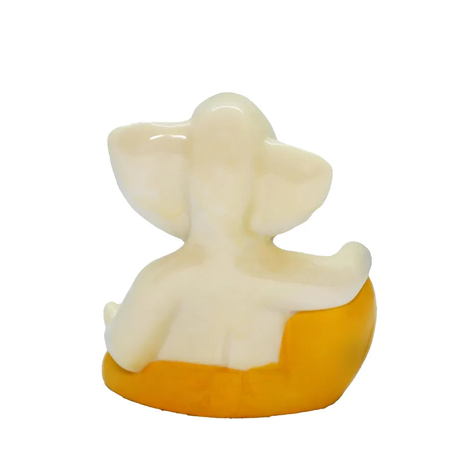Jaipur Ace Ganesh Murti Ganesha Hand Crafted Best Car Dashboard Sund Ganesha Yellow