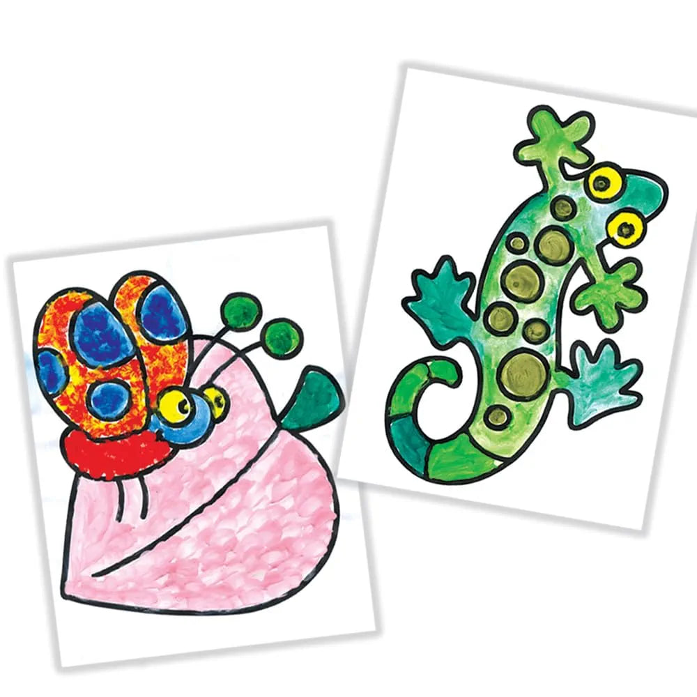 TOYKRAFTT Child Safe Finger Painting Kit to Paint Animal Pictures, Gift for Boys and Girls, Non Toxic Child Safe Colours, Painting book for kids 3-5 Year Old