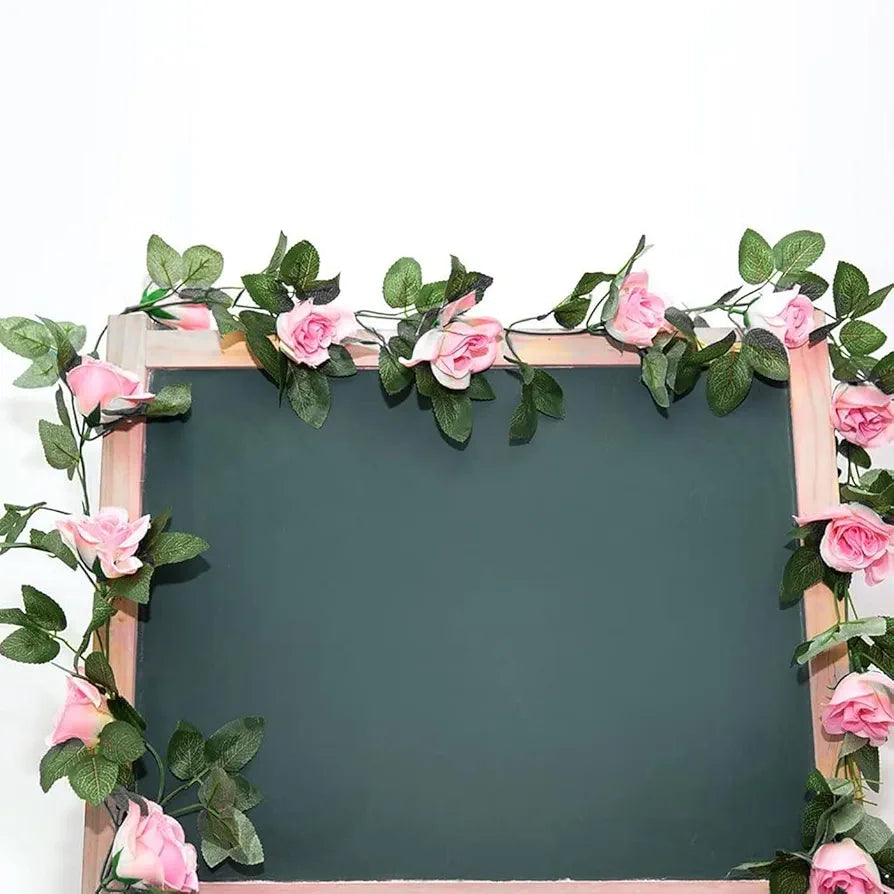 Artificial Flower Vine Garland Creeper 69 Small Rose  Garland for Decoration Pack of 2