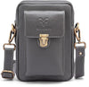 Leather Unisex Sling Cross-BodyBag Messenger Bag | Grey