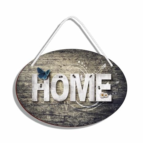 Blue Finch Home Decor Vintage Home Sign for Home Front Door Hanging Decor or Living Room Decor