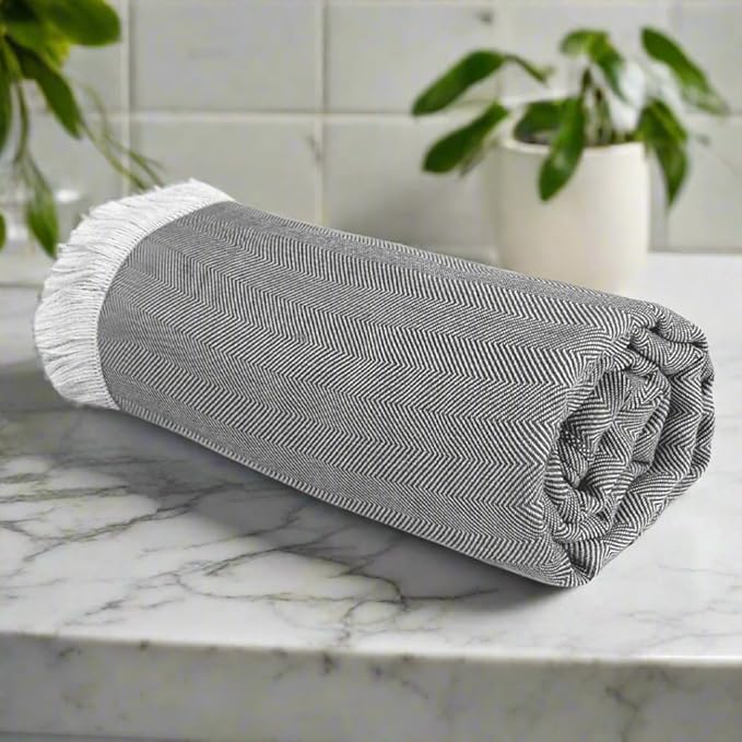 Heelium Bamboo Bath Towel Ultra Soft & Lightweight Highly Absorbent & Fast Drying Turkish Towel for Bath