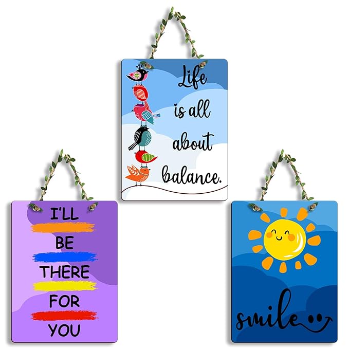 Sehaz Artworks Wooden Wall Hanging Decor Positve Vibe Home Decor Housewarming