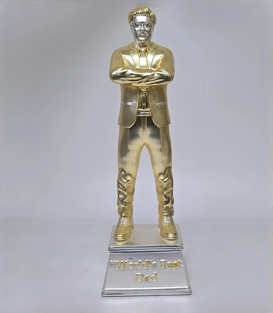 Gold Art India Best Father Figurine Gold & Silver Plated Matte