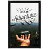 ArtX Paper Life Is An Adventure Motivational Quote Framed Wall Art Painting