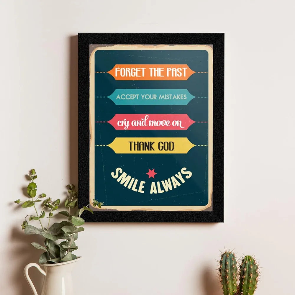 ArtX Paper Motivational Quotes Wall Frames AXF00115-MOT Set of 4