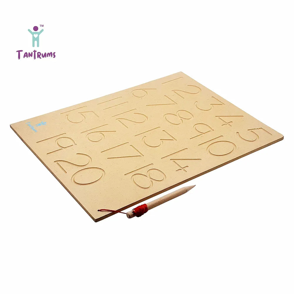 Tantrums Tracing Numbers 1-20 Board for Kids 3+ Age | Helpful Education Puzzle Learning Aid for Kids 