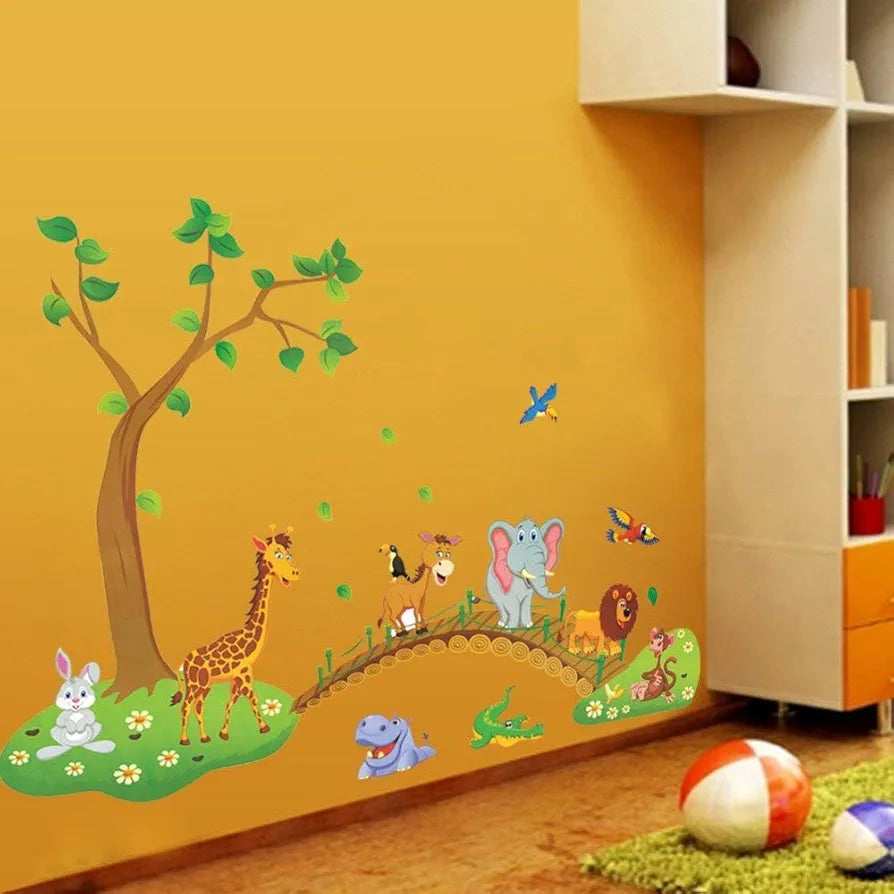 Jaamso Royals Jungle Animals Wall Stickers X 90 cm Multicolor
