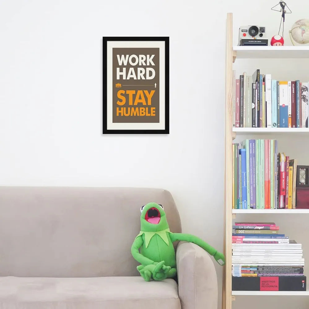 ArtX Paper Work Hard Motivational Quotes Framed Wall Art Painting