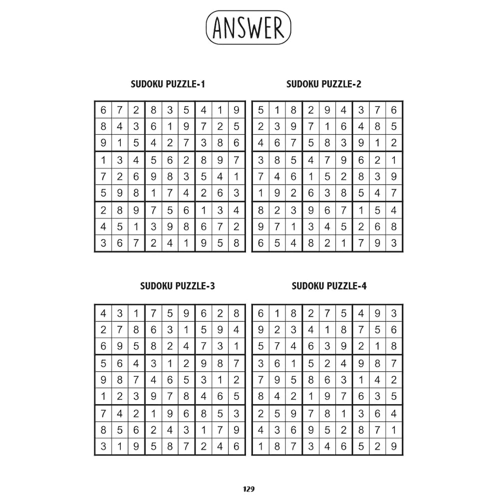 Sudoku Level 2 Medium for Kids  - Ultimate Brain Games: 120+ Challenging Puzzles to Enhance Cognitive Skills - | The Book Tree Books