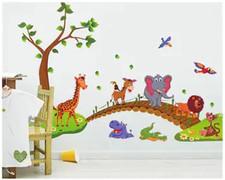 Jaamso Royals Jungle Animals Wall Stickers X 90 cm Multicolor