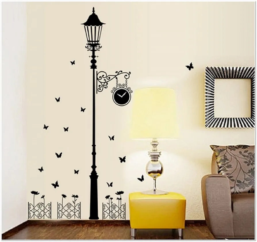 Jaamso Royals Black Street Stickers for Walls Wall Painting Stickers Big Size-self-adhesive Black Street