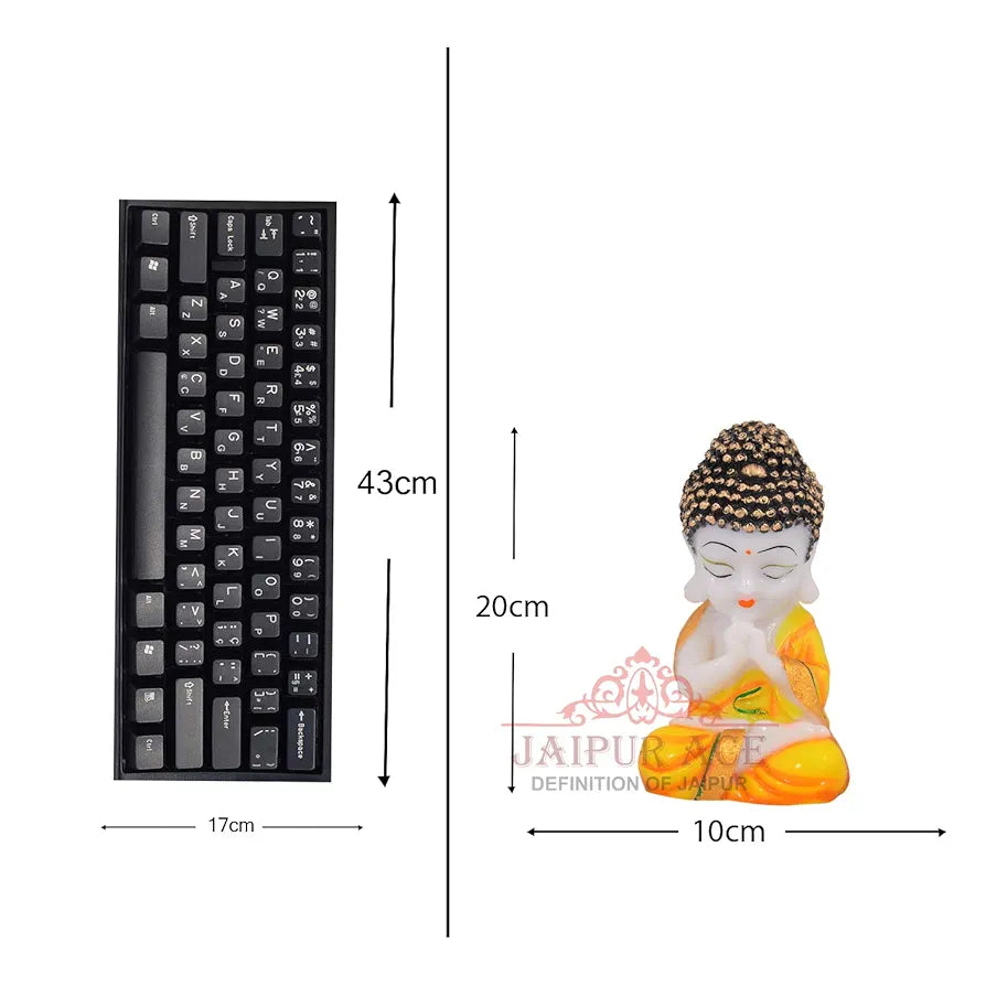 Jaipur Ace Resin Decorative Showpiece 9 Inch Orange 1 Piece