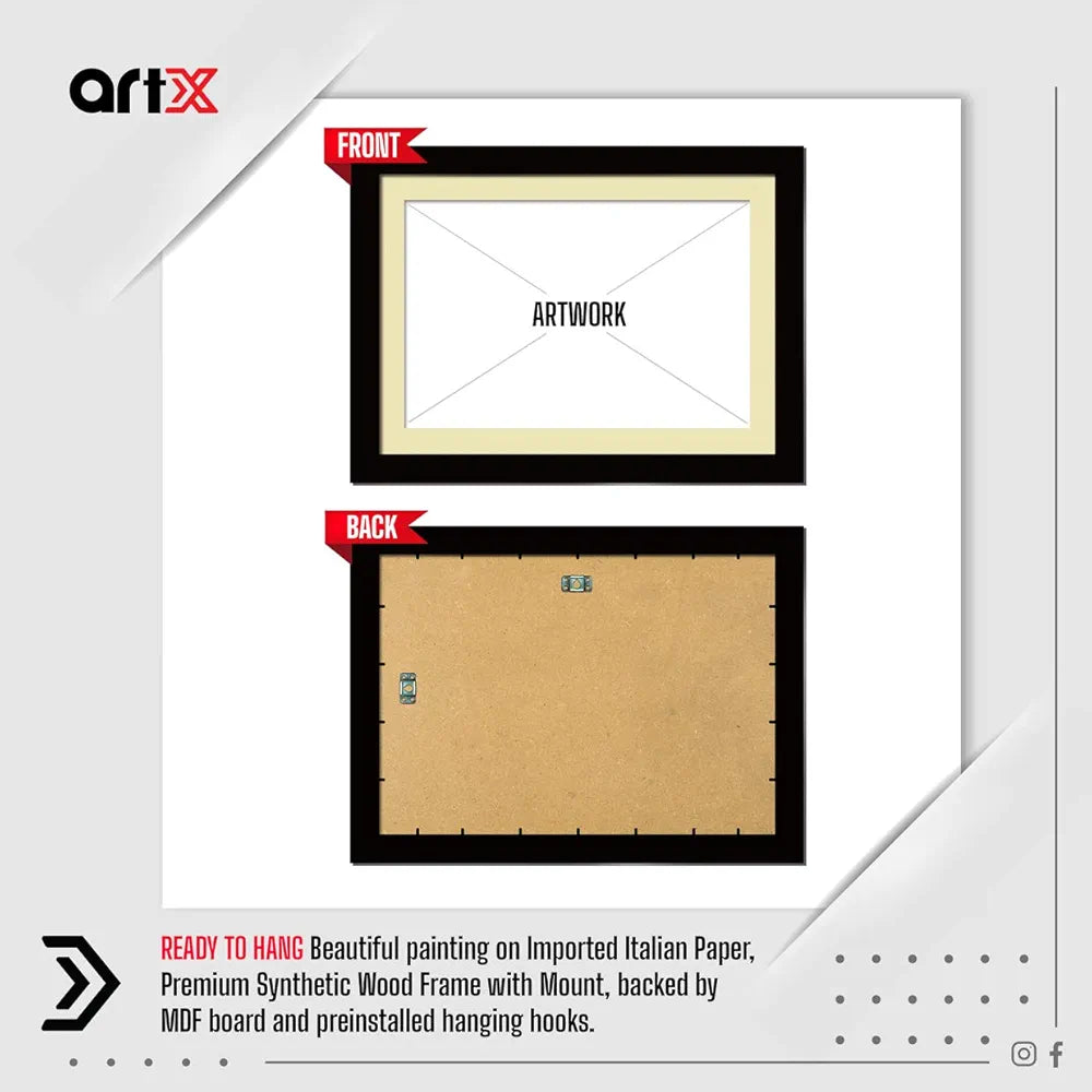 ArtX Paper Premium Village Scene Wall Art Painting Multicolor Village