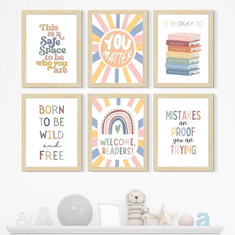 ArtX Paper Motivational -01 Quotes Wall Paintings Animals Set Of 6